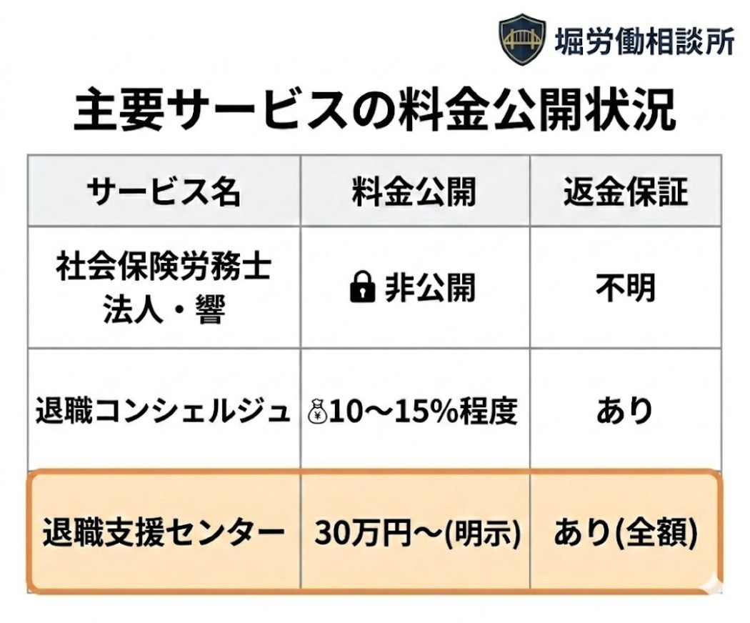 社会保険労務士法人・響と主要サービスの料金比較
