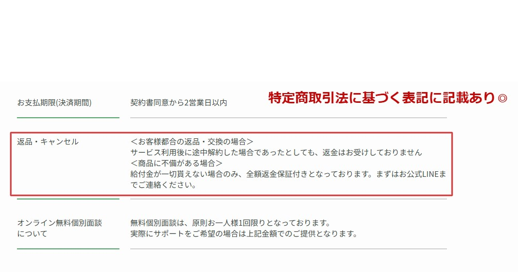 退職リトリートの返金保証条件と途中解約に関する規定